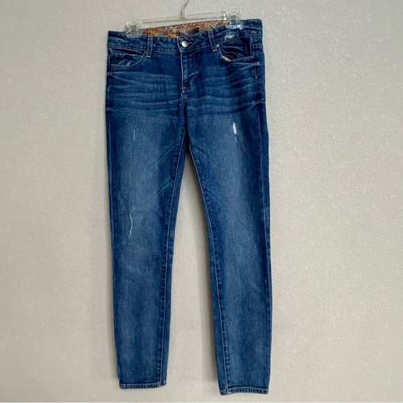 Paige Premium Denim Layne Women’s Jeans Size 27 Blue Distressed Skinny Low Rise - Picture 1 of 8